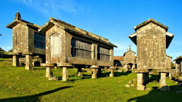 Lindoso Graanschuren Nationaal Park Van Peneda Geres Portugal — Stockfoto