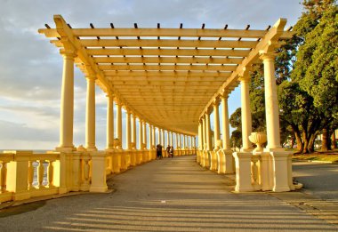 Kıyı yolu Pergola Foz adlı ile yapmak Douro, Oporto, Portekiz