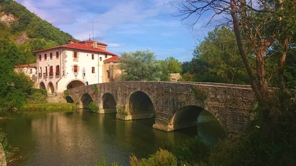 Ponte Trindade Villava Caminho Francês Santiago Pamplona — Fotografia de Stock
