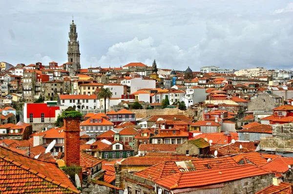 Panoramatický Výhled Střechy Města Porto Portugalsko — Stock fotografie