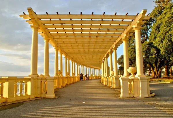 Caminho Costeiro Com Pergola Foz Douro Porto Portugal — Fotografia de Stock