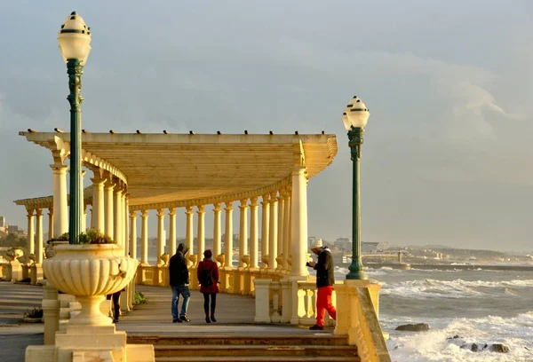 Kustnära Väg Med Pergola Foz Douro Oporto Portugal — Stockfoto