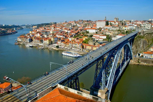 Alte Eiserne Brücke Luis Porto Portugal — Stockfoto