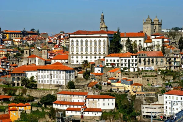 Vista Panoramica Sul Fiume Douro Sui Tetti Oporto Portogallo — Foto Stock