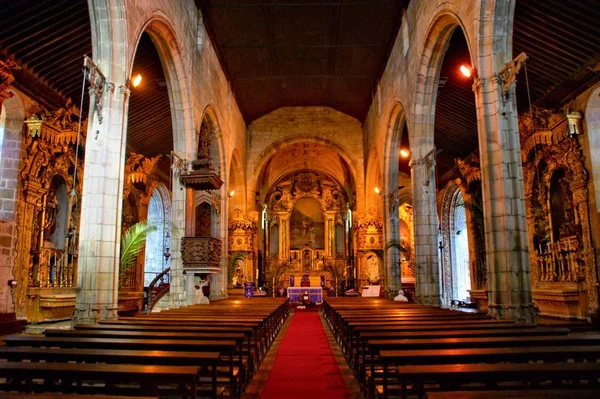 Interior Igreja Mãe Vila Conde Portugal — Fotografia de Stock