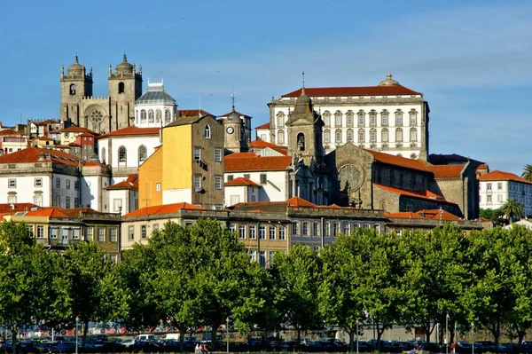 Река Дору Перед Городом Порту Португалия — стоковое фото