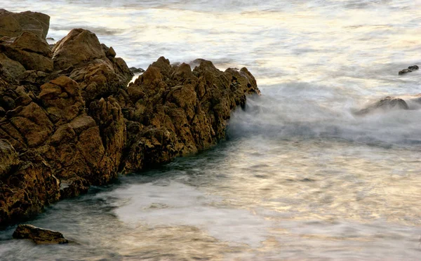 Lange Blootstelling Aan Matosinhos Beach Portugal — Stockfoto