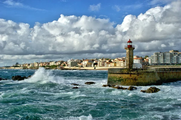 Farol Felgueiras Porto Portugal — Fotografia de Stock