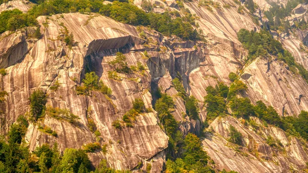 Mountain Rock Wall Trees Autumn — Stock Photo, Image