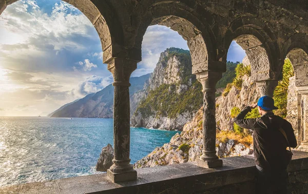 St. Peter Kilisesi Porto Venere, Ligurian kıyısında, La Spezia, İtalya