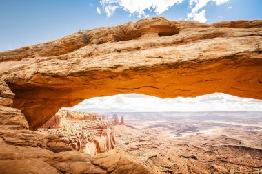 Mesa arch adlı sunrise, canyonlands Milli Parkı, utah, ABD