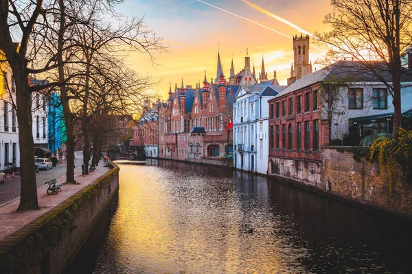 Zabytkowe centrum miasta Brugge, Flandria, Belgia — Zdjęcie stockowe