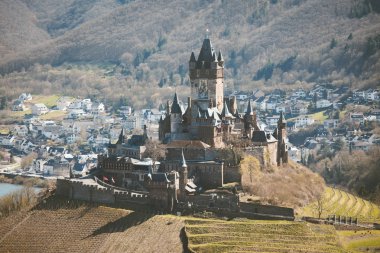 Historic town of Cochem with Reichsburg, Rheinland-Pfalz, Germany clipart