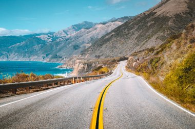 Big Sur'da Ünlü Otoyol 1, California Central Coast, Abd