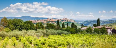 Orvieto, Umbria, İtalya eski şehir ile Toskana kırsal
