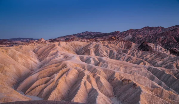 Zabriskie Point in de schemering, Death Valley National Park, Californië, Usa — Stockfoto