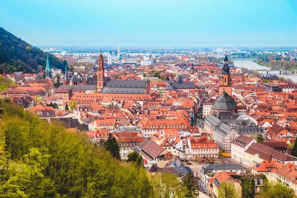 Heidelberg-panorama im sommer, baden-Württemberg, deutschland — Stockfoto
