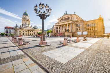 Berlin Gendarmenmarkt square at sunset, central Berlin Mitte, Germany clipart