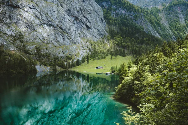 Scenic Lake Obersee in summer, Bavaria, Germany — Stock Photo, Image