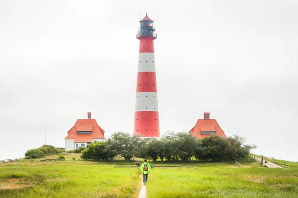 Westerheversand lighthouse, North Sea, Schleswig-Holstein, Germany — Stock Photo, Image