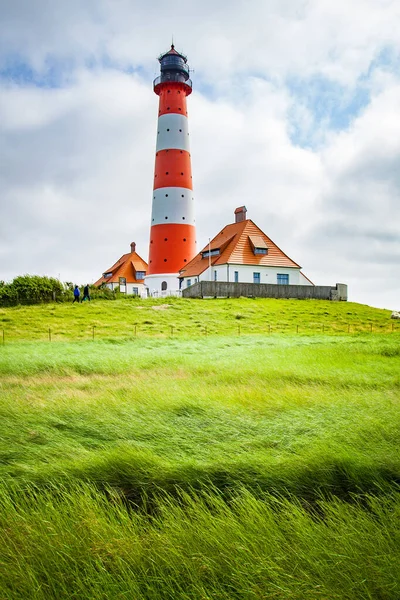 Beautiful View Famous Westerheversand Sunny Day Blue Sky Clouds Summer — Stock Photo, Image