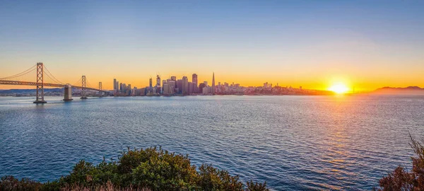 Klassischer Panoramablick Auf Die Skyline Von San Francisco Mit Der — Stockfoto