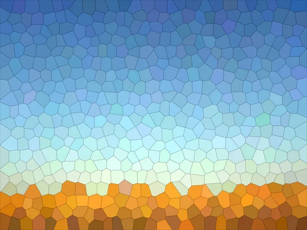Abstrakt Mosaik Bakgrund Blå Och Beige Toner Som Består Bitar — Stockfoto