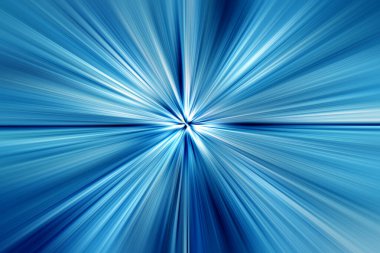 Mavi ve beyaz tonların soyut radyal bulanık yüzeyi. Radyal, yayıcı, yakınsayan çizgilerle soyut mavi arkaplan.     