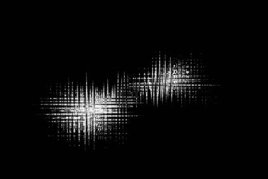 Siyah arkaplanda beyaz yatay ve dikey çizgiler. Beyaz çizgiler kesişiyor. Web tasarımı, sunumlar, davetiyeler için şablon.