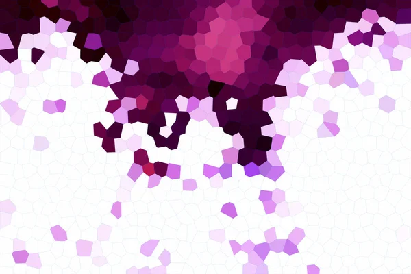 Mozaika Barevnými Růžovými Šeříkovými Šestiúhelníky Bílém Pozadí Difúzní Efekt Rozbité — Stock fotografie