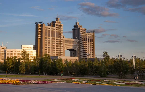 Nur Sultan Astana Kazachstan 2017 Bouw Van Het Hoofdkwartier Van — Stockfoto