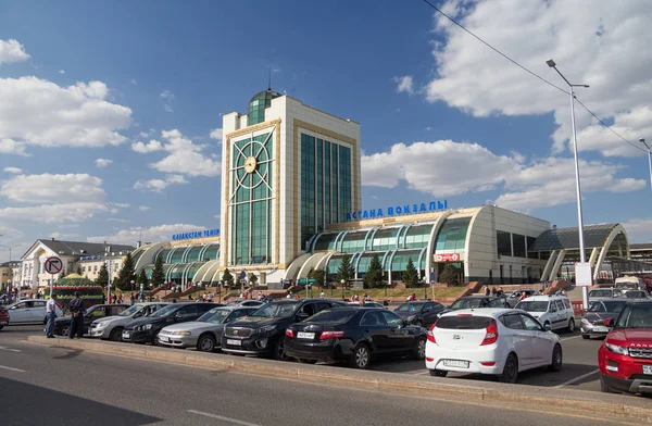 Astana Kazachstán Srpna 2017 Železniční Stanice Nur Sultán Astana — Stock fotografie