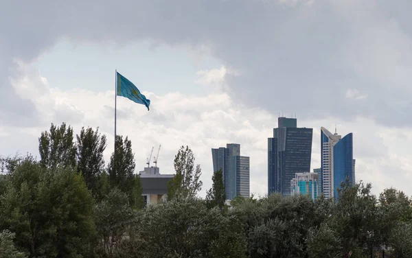Astana Kazajstán Agosto 2017 Gran Bandera Astana — Foto de Stock
