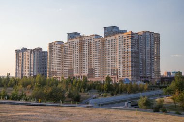 Nur-Sultan (Astana), Kazakistan, 23.08.2017 - Kazakistan'ın başkenti Nur-Sultan'ın gökdelenleri (Astana)