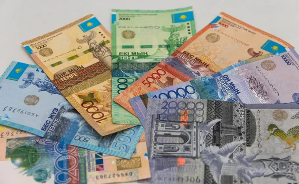 Kazajstán Tenge Moneda Nacional Papel Moneda — Foto de Stock