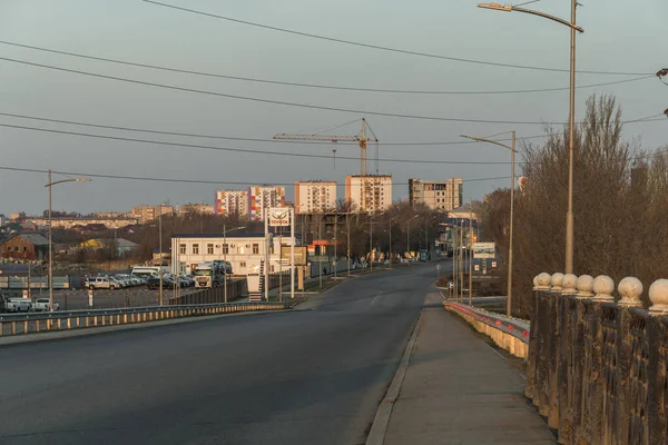 Uralsk Kazakistan Kazakistan Karantina Altındaki Boş Cadde Koronavirüs Salgını Boş — Stok fotoğraf