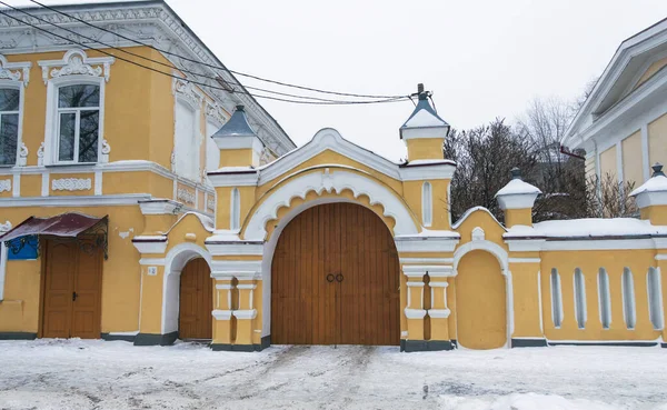 Edificio Storico Uralsk Porte Legno Storia — Foto Stock