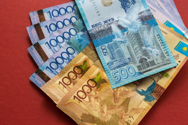 Moneda Nacional Kazajstán Tenge Pago Social 500 Tenge Pago 500 — Foto de Stock