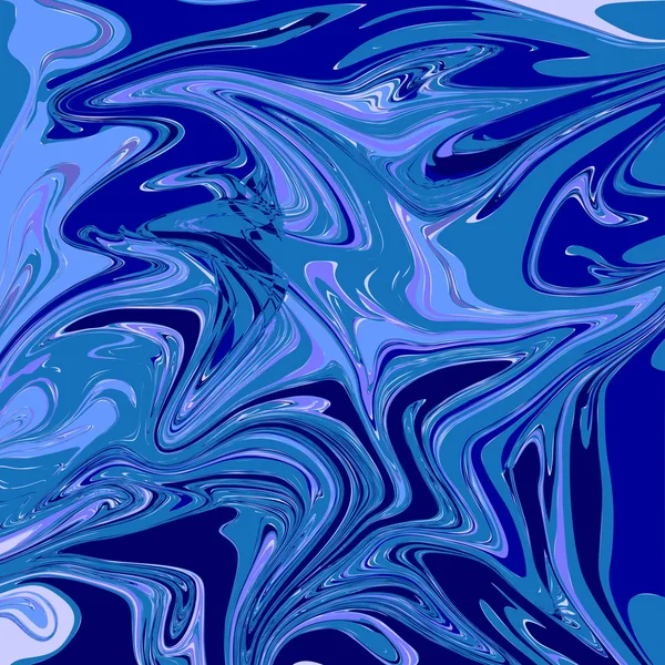 Indigo blauwe vloeibare marmeren achtergrond — Stockvector