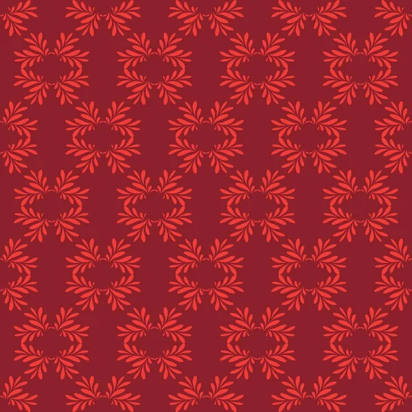 Cherry Ornamental Swirl Fundo com Maroon —  Vetores de Stock