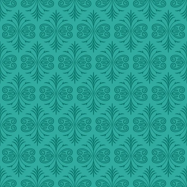 Donker Jade decoratieve achtergrond met Teal bont — Stockvector