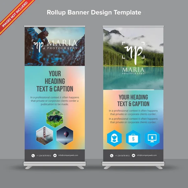 Mavi ve pembe Rollup Banner mesh