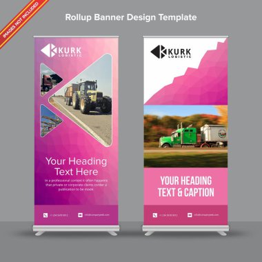 Mesh etkisi ile poligonal Rollup Banner