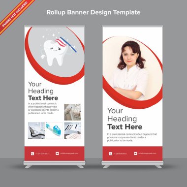 Çift ton ile sofistike Rollup Banner tasarımı