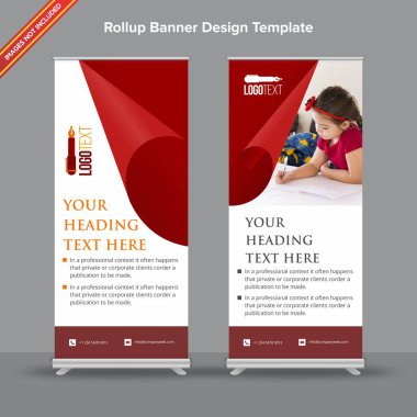 Sanatsal Rollup Banner kadife kırmızı sesi