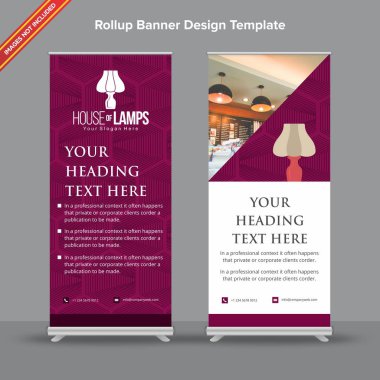 Erik tonda dokusal Rollup Banner