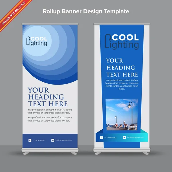 Corporate blauwe Rollup Banner — Stockvector