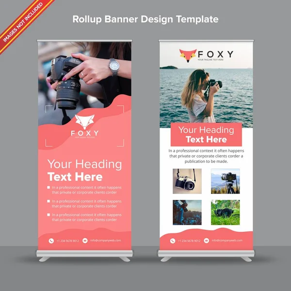 Şeftali akışkanlık tasarım ile çağdaş Rollup Banner