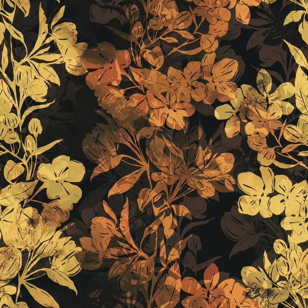 リンゴの木の枝を開花の出版社とのシームレスなパターン — ストック写真