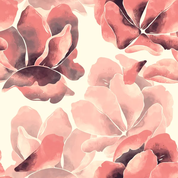 Odciski Streszczenie Kwiat Delikatnych Płatków Mix Powtórzyć Wzór Narysowanego Obrazu — Zdjęcie stockowe